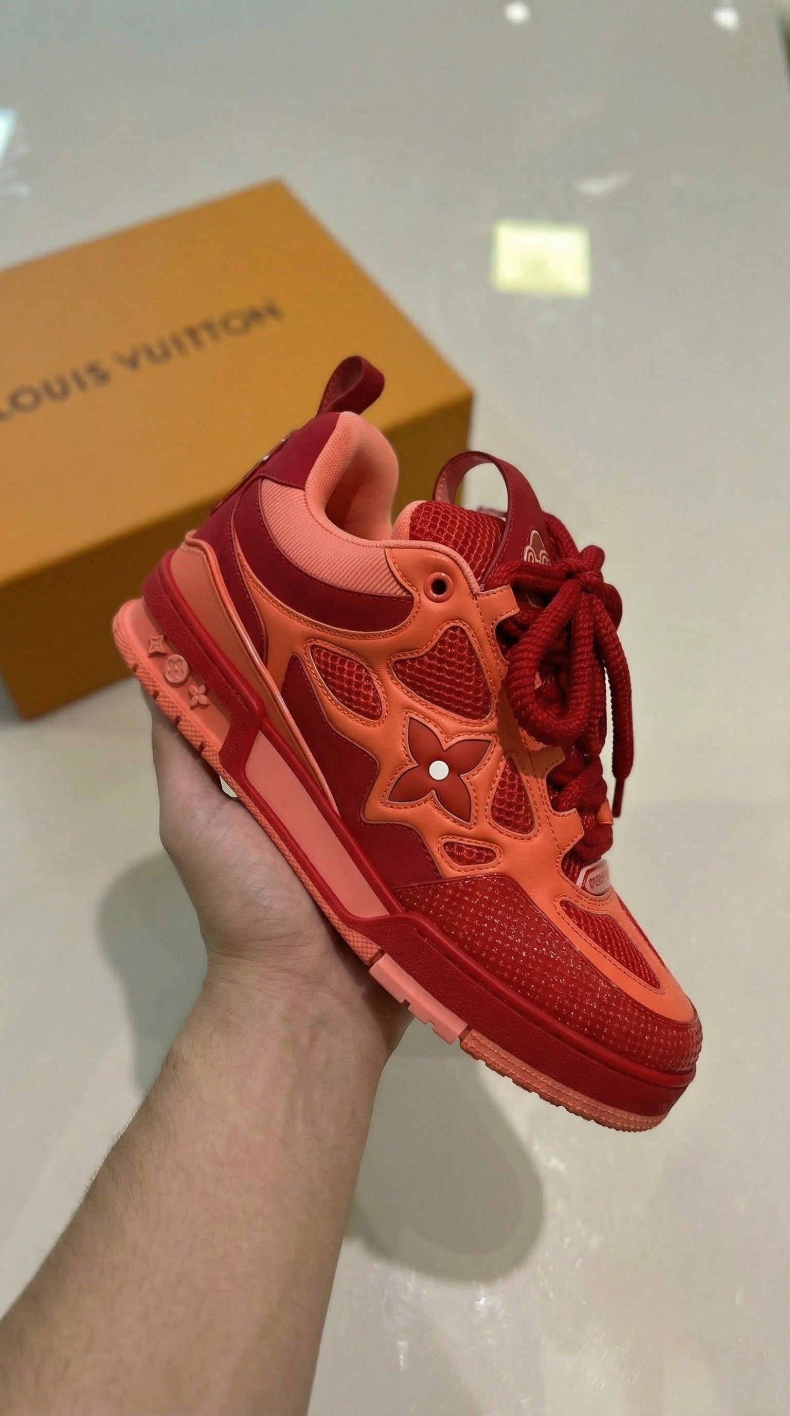 Louis vuitton skate sneaker vermelho