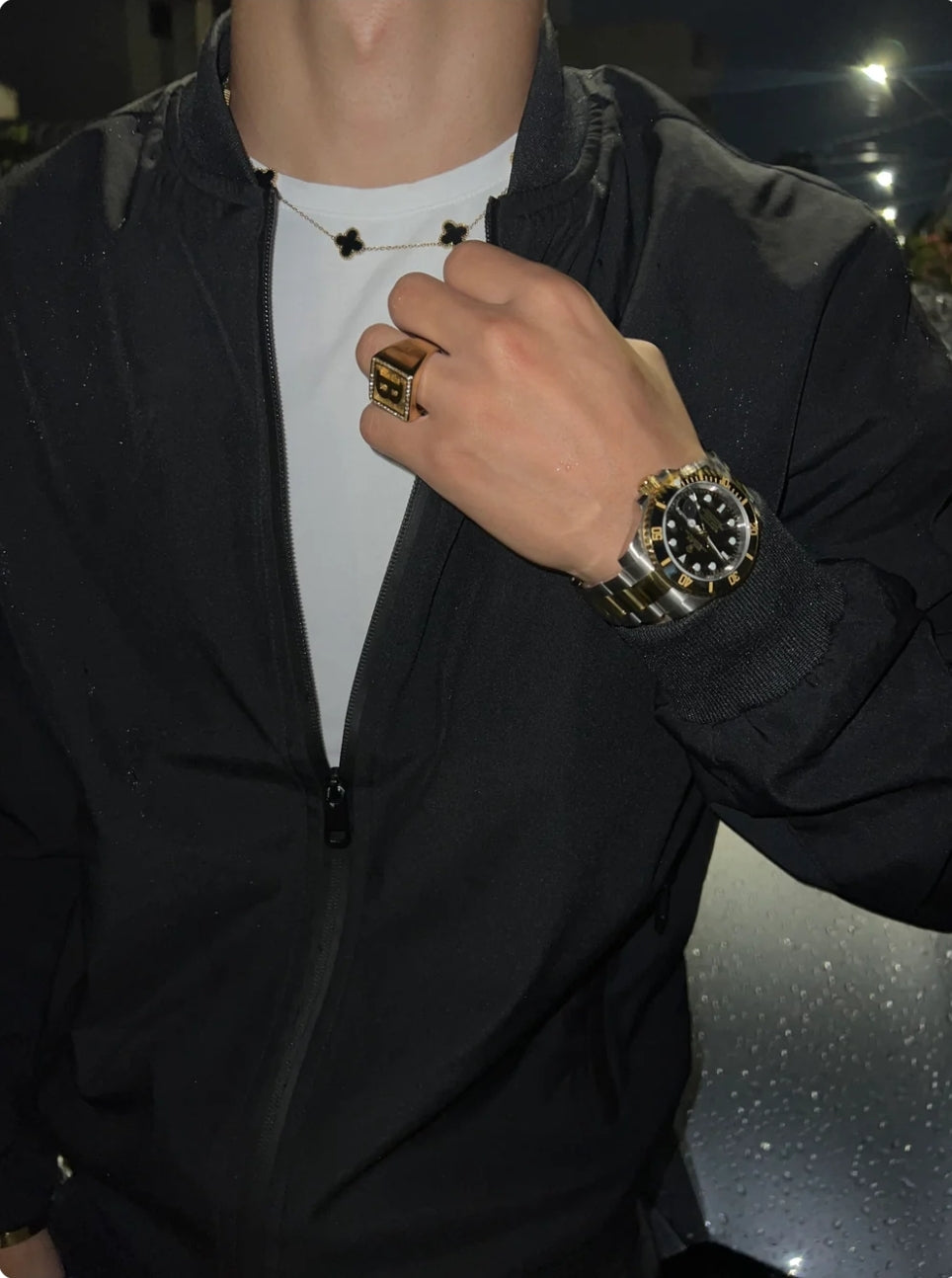 casaco broksfield preta zíper