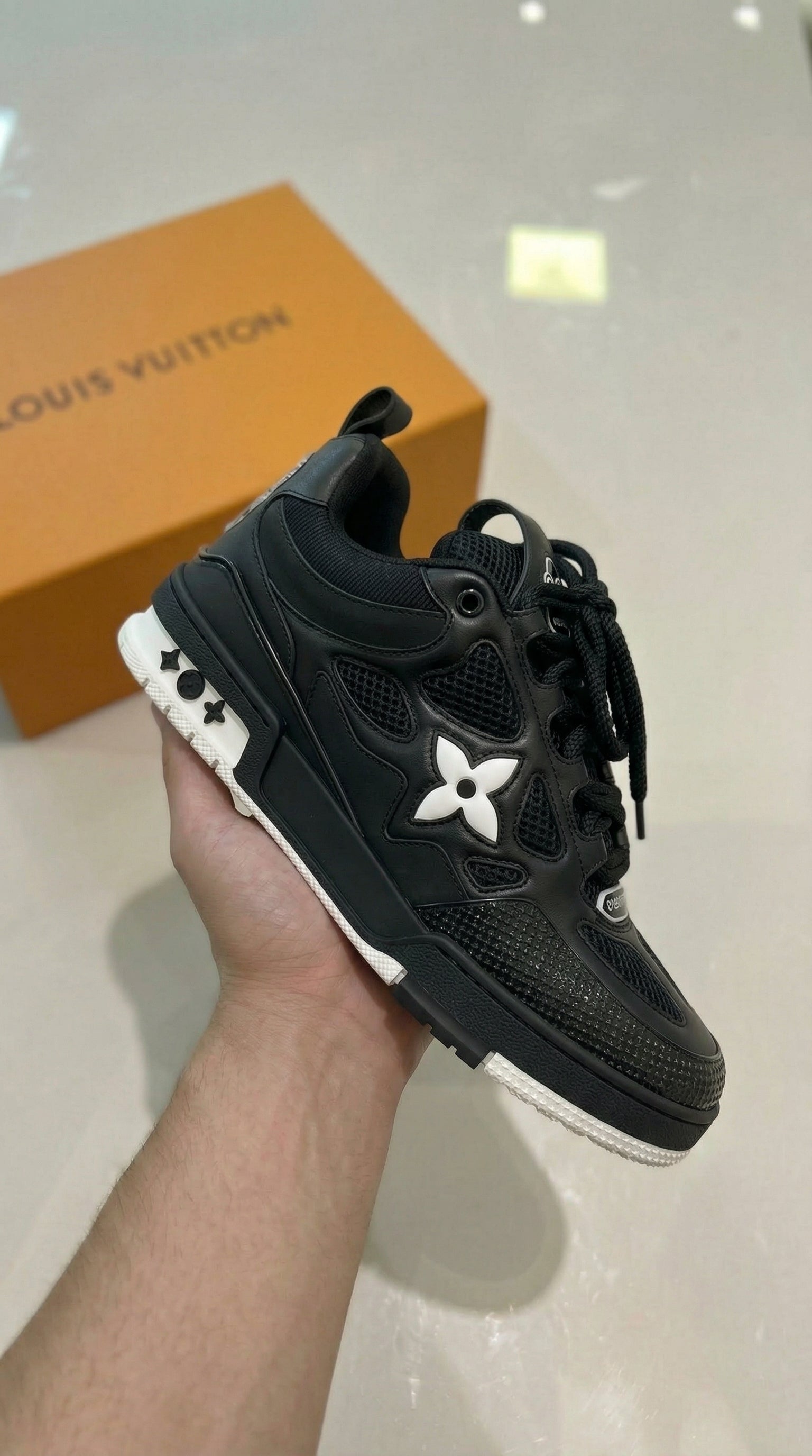 tenis louis vuitton skate sneaker preto